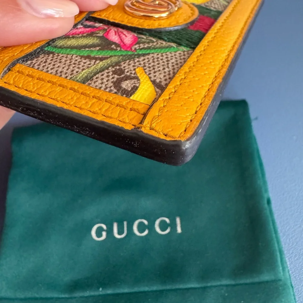 Gucci Floral Print Canvas Ophidia Card Holder - Picture 4 of 7